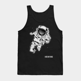 I Need My Space Funny Astronaut Tank Top